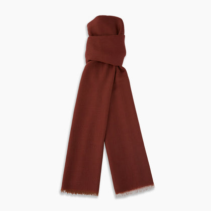 Plush Burgundy Cashmere Scarf Image 2