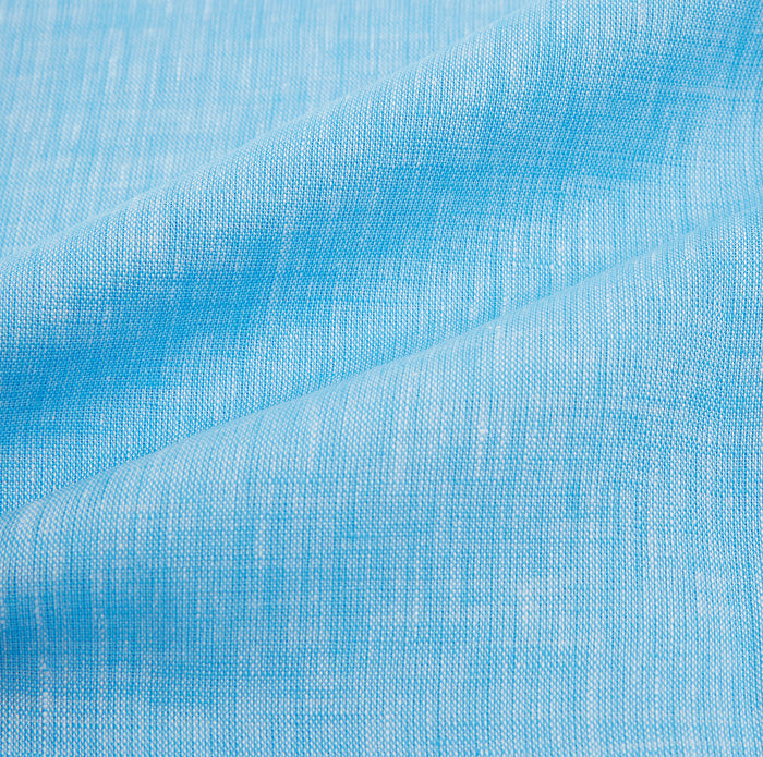 Turquoise Linen Mayfair Shirt Image 5