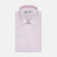 A neatly folded Pink Cotton Shirt with T&A collar and double cuffs by Turnbull & Asser, featuring a classic design with white buttons and an inner label, displayed on a plain white background.