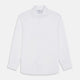 The Turnbull & Asser White Herringbone Tailored Fit Shirt with a Kent collar is displayed on a white background.