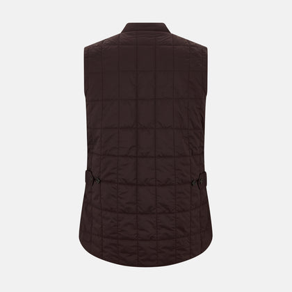 Burgundy Quilted Gilet Image 2