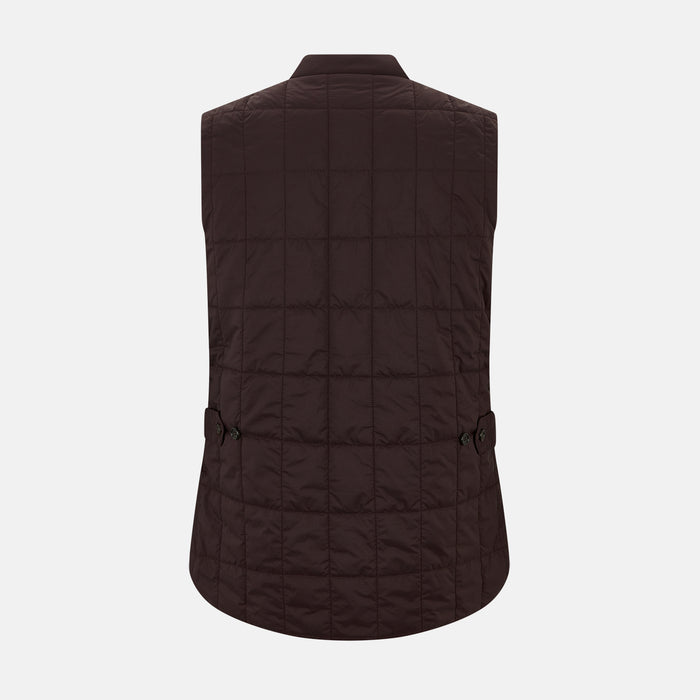 Burgundy Quilted Gilet Image 2