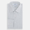 View 5 of product A Forest Melange and Red Graph Check Mayfair Shirt by Turnbull & Asser, featuring a classic T&A collar, button-down front, and buttoned cuffs, crafted from fine Italian cotton and shown on a plain white background.