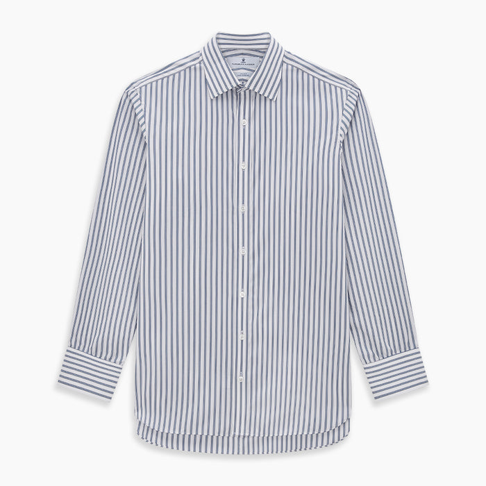Blue Multi Wide Track Stripe Mayfair Shirt Image 6