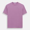 View 1 of product The Turnbull & Asser Mulberry Short-Sleeve T-shirt, shown on a white background, features a crew neck and clean lavender design with no logos or patterns, making it an ideal choice for everyday wear.