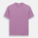 The Turnbull & Asser Mulberry Short-Sleeve T-shirt, shown on a white background, features a crew neck and clean lavender design with no logos or patterns, making it an ideal choice for everyday wear.