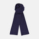The Turnbull & Asser Navy Wide Rib Cashmere/Wool Scarf is neatly folded with both ends hanging down, set against a plain white background.