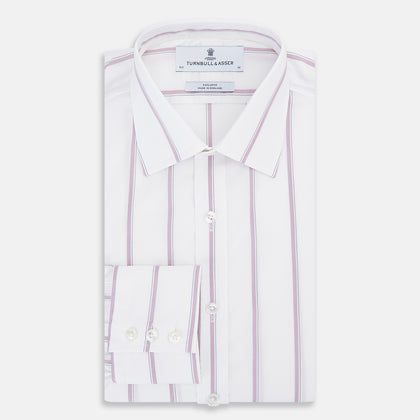 Antique Pink Track Stripe Mayfair Shirt Image 4