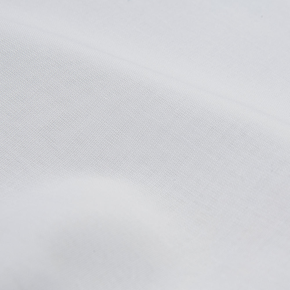 The Die Another Day Inspired Voile Dress Shirt by Turnbull & Asser features a white pleated front, button-down closure, and classic collar—laid flat on white to showcase its timeless James Bond style.