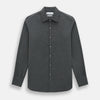View 1 of product The Charcoal Melange Westminster Shirt by Turnbull & Asser features a long-sleeve, button-up design with a Turnbull collar and buttoned cuffs, offering classic British craftsmanship in a timeless style.