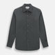 The Charcoal Melange Westminster Shirt by Turnbull & Asser features a long-sleeve, button-up design with a Turnbull collar and buttoned cuffs, offering classic British craftsmanship in a timeless style.