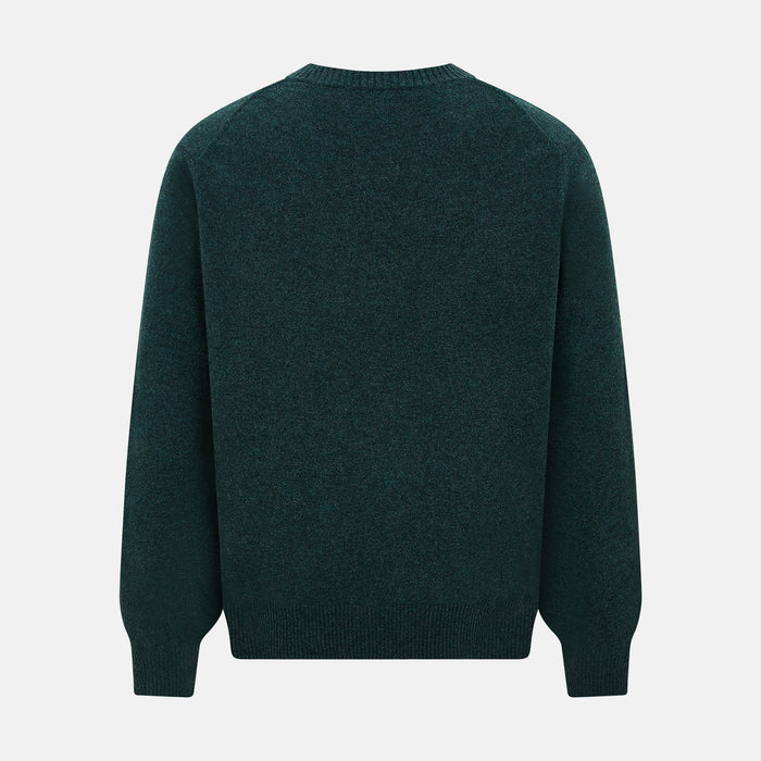Green Melange Cashmere Cardigan Image 2