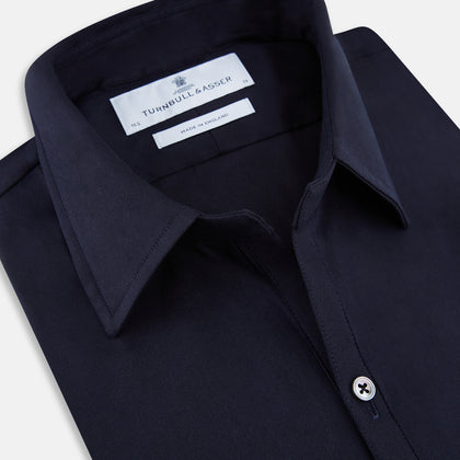 Navy Twill Windsor Shirt Image 1