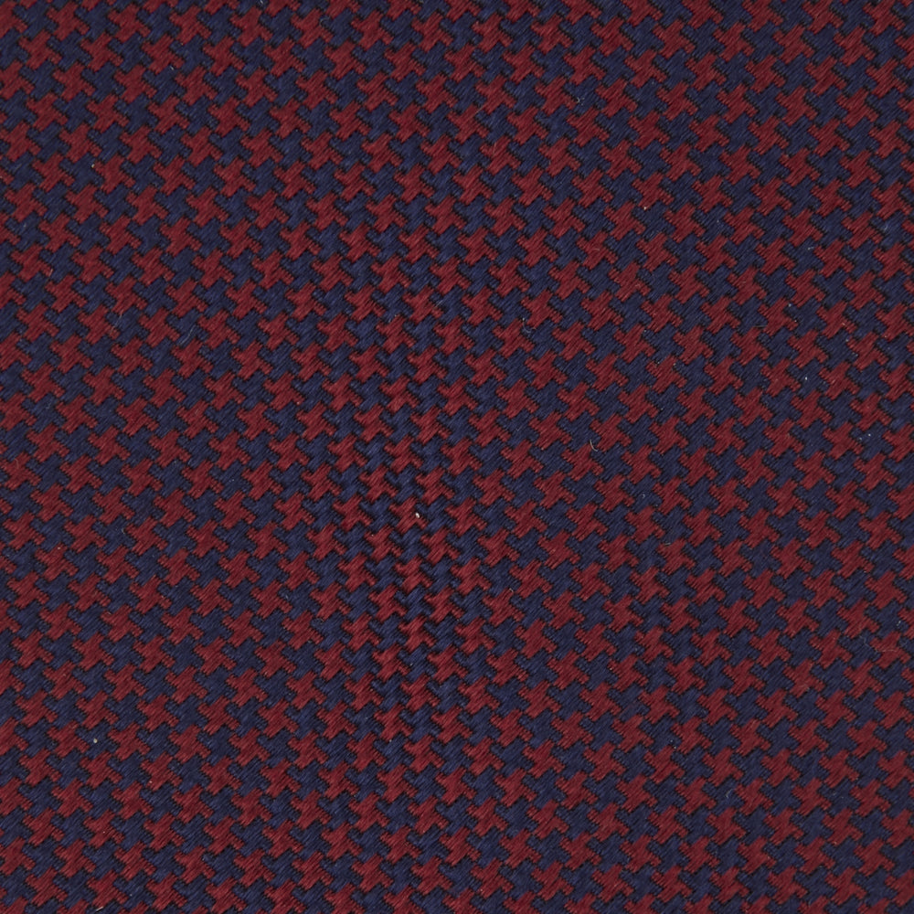 Burgundy Houndstooth-Silk Tie