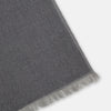 View 2 of product The Turnbull & Asser Grey and Beige Cashmere Scarf features beige, tan, gray, and charcoal color blocks in a rectangular shape with fringed edges at both ends, elegantly displayed against a plain white background.