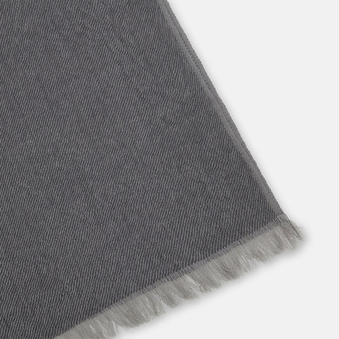 Grey and Beige Cashmere Scarf Image 1
