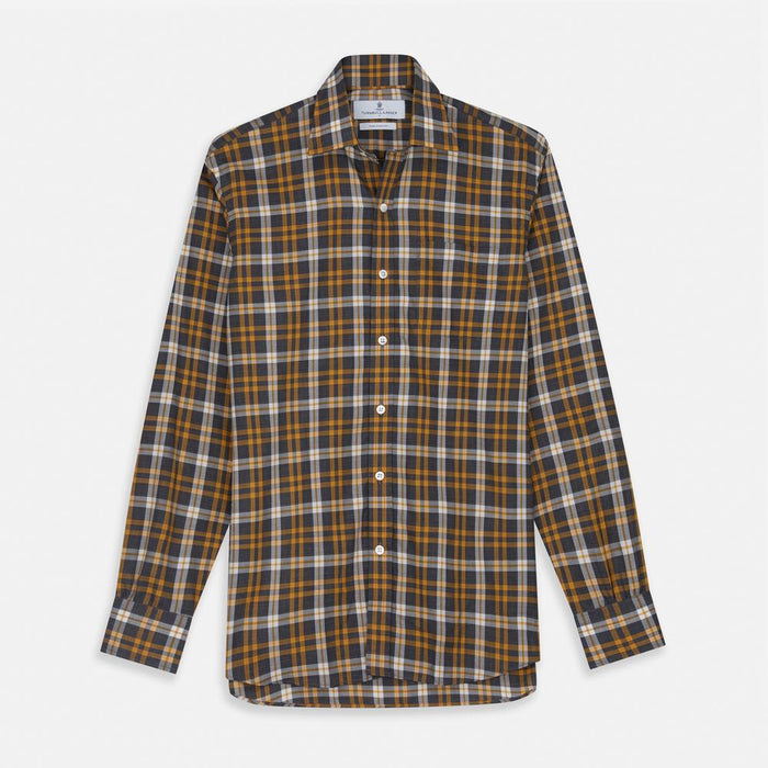 Yellow Check Cotton Fabric Image 1