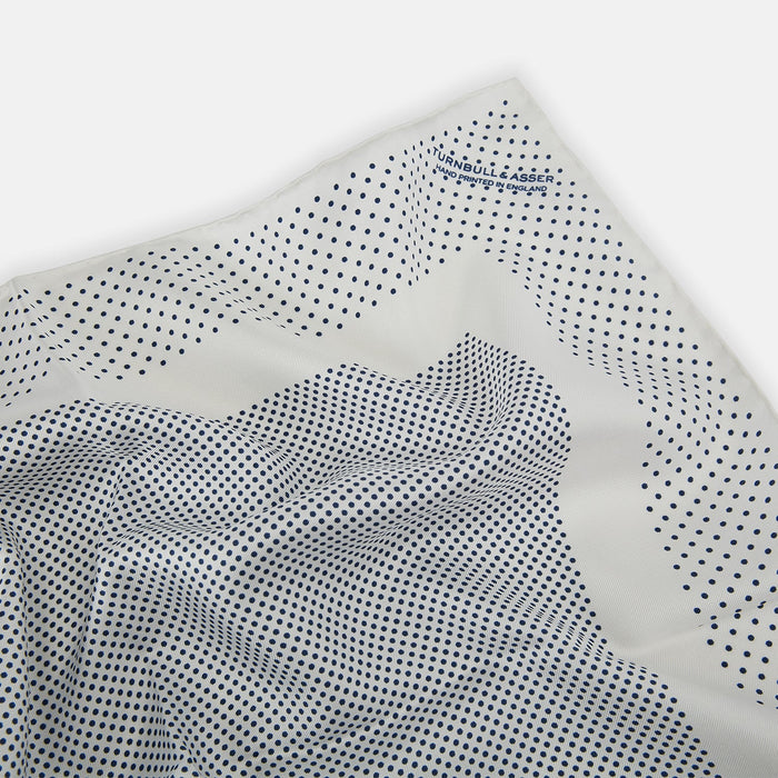 Cream Dot Silk Pocket Square Image 1
