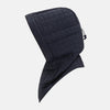View 3 of product The Turnbull & Asser Navy Quilted Hood with Neck Warmer features diamond pattern stitching, a structured hood, overlapping collar, and button closure, shown on a plain white background.