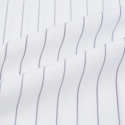 Navy Hairline Multi Stripe Mayfair Shirt Image 5