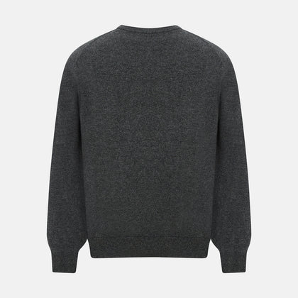 Charcoal Grey Cashmere Round Neck Jumper Image 2