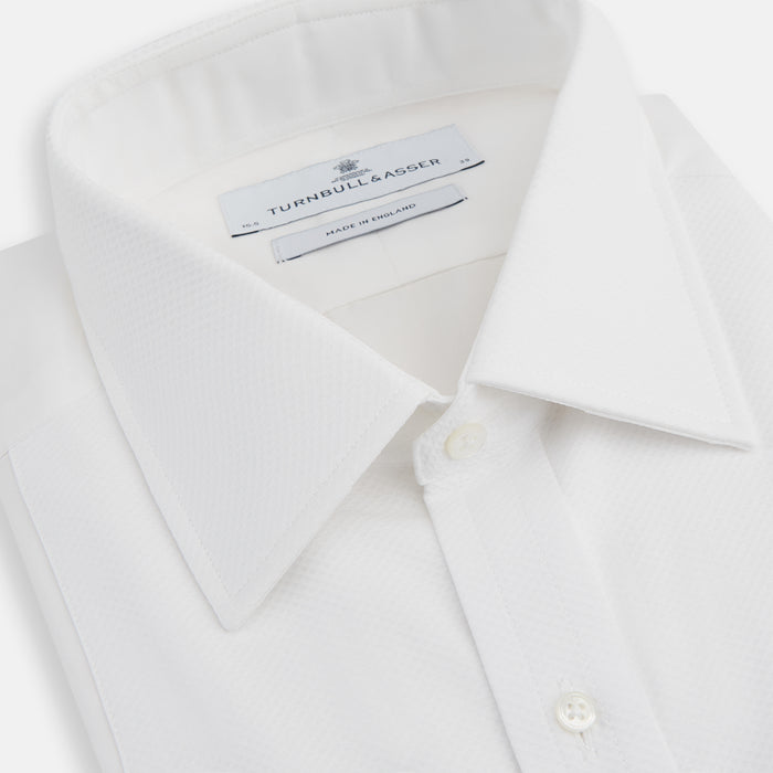White Marcella Dress Shirt with T&A Collar and Double Cuffs Image 1