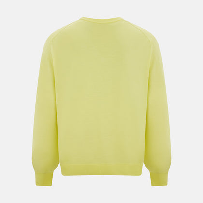 Bright Yellow Cashmere V-neck Jumper Image 2