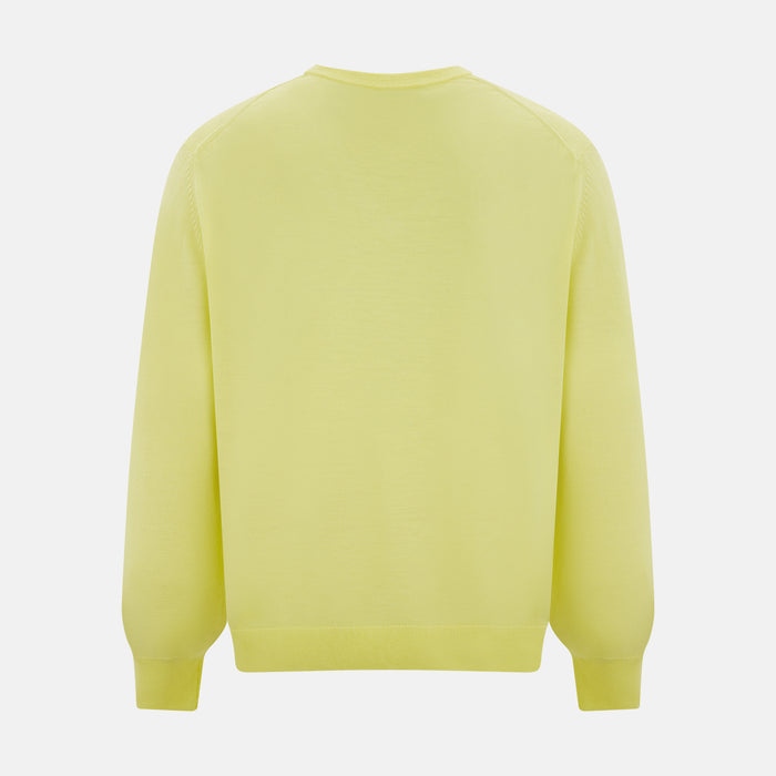 Bright Yellow Merino V-neck Jumper Image 2