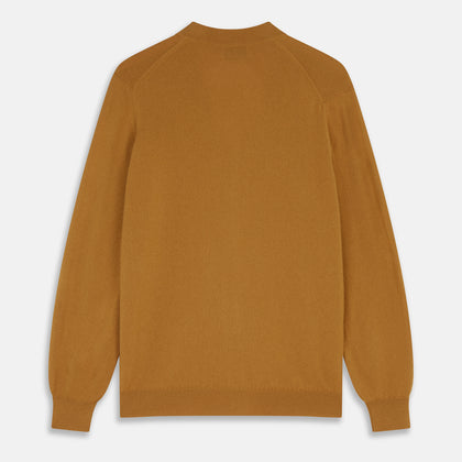 Golden Brown Cashmere Lachlan Cardigan Image 2