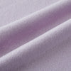 View 3 of product The Turnbull & Asser Plain Lilac Cashmere Knitted Scarf is shown neatly tied in a loose knot against a plain white background, highlighting its elegant and timeless design.