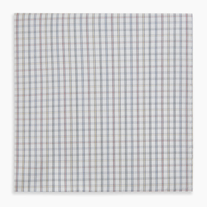 Sky Blue Multi Graph Check Hand-Rolled Handkerchief Image 3