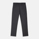 Turnbull & Asser Charcoal Wool Single Pleated Gerry Trousers shown on a white background, featuring a button and zipper closure, belt loops, and straight legs.