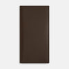 View 1 of product The Turnbull & Asser Dark Chocolate B Cut Continental Wallet features a simple rectangular design in rich brown Italian leather with clean edges and minimal stitching, shown closed on a plain white background.