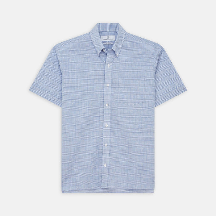 Pale Blue Multi Check Cotton Fabric Image 1