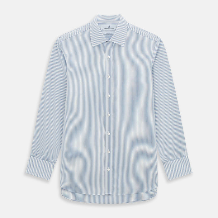 Sky Blue Shadow Pinstripe Mayfair Shirt