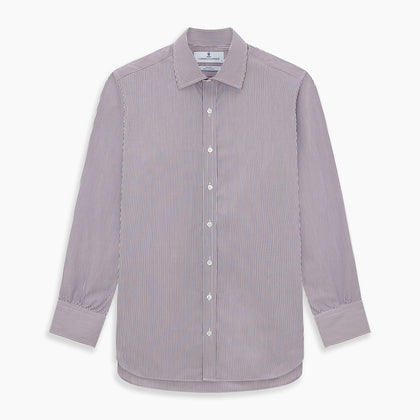 Burgundy Shadow Stripe Mayfair Shirt Image 6