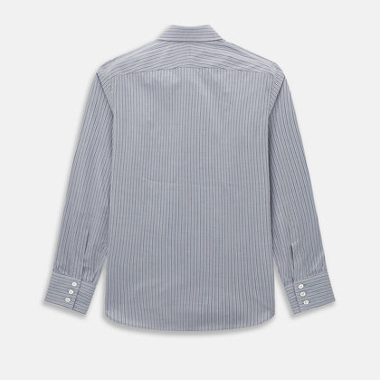 Grey Ticking Stripe Westminster Shirt Image 2