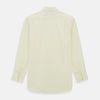 View 5 of product The Cream Cotton Shirt with T&A Collar and Double Cuffs by Turnbull & Asser is shown laid flat on a white background.