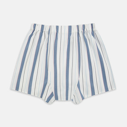 Blue Blazer Stripe Godfrey Boxer Shorts Image 1