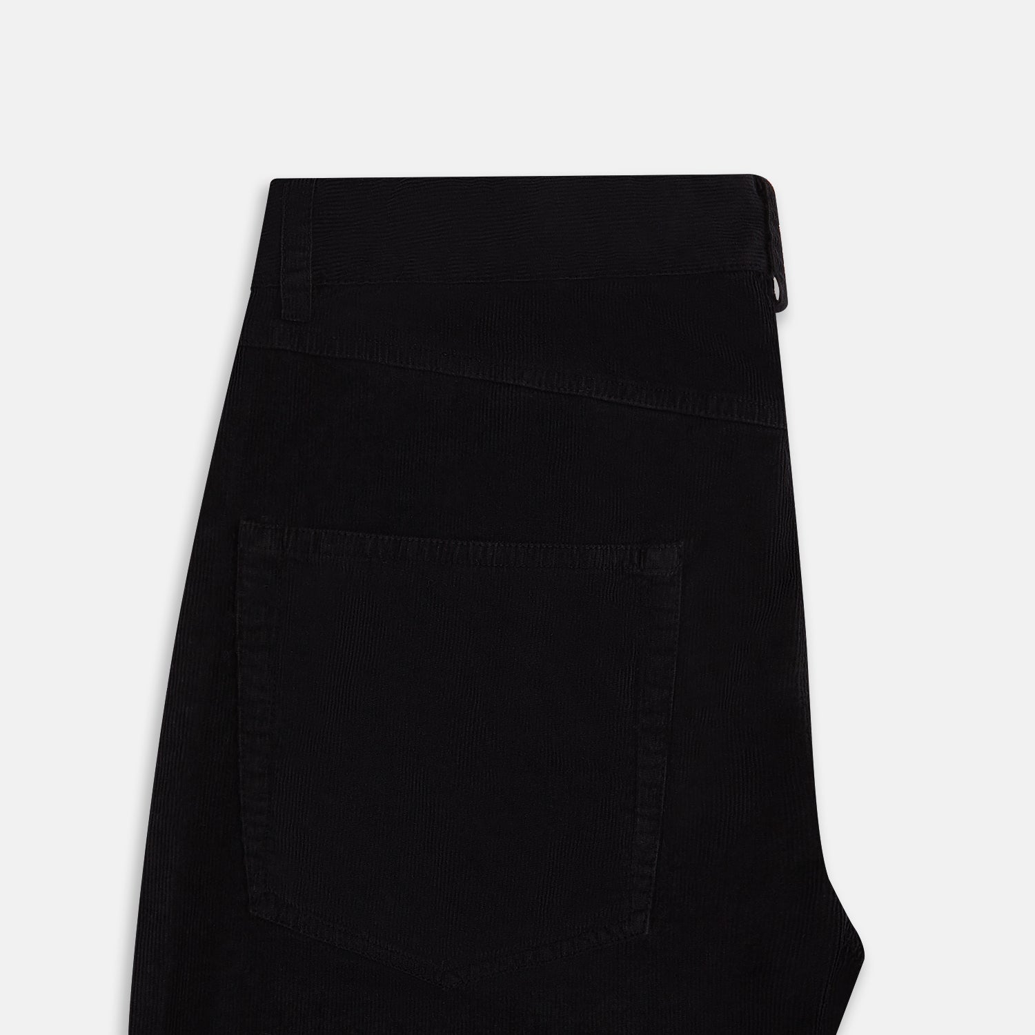 View 5 of product Turnbull & Asser's EXTREME LEG 5 POCKET JEANS NAVY CORD feature a classic 5-pocket design with button and zipper closure, straight-leg fit, and front pockets, shown on a plain white background.