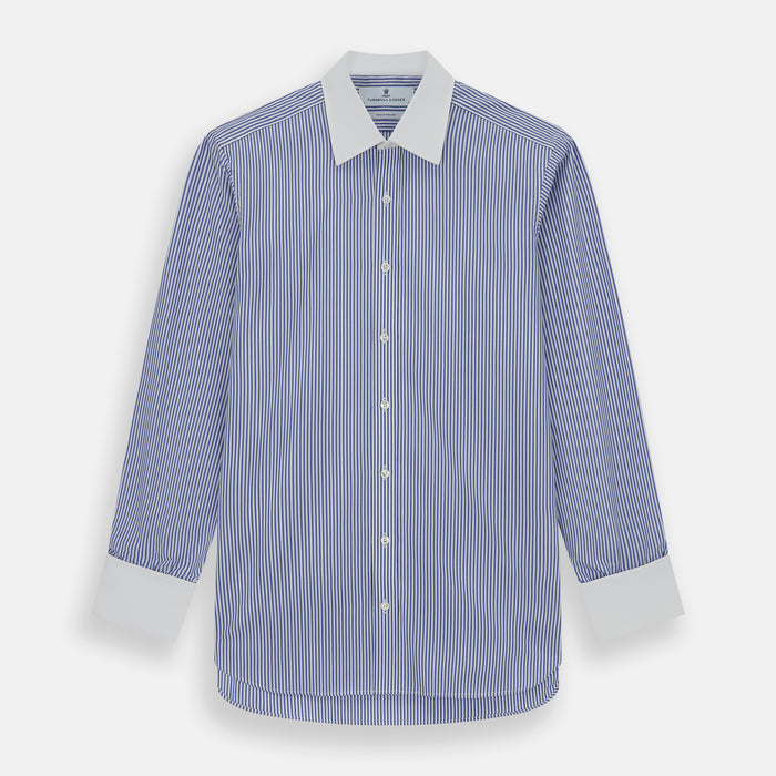 The Gekko Shirt with White Classic T&amp;A Collar and Double Cuffs