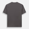 View 3 of product The Turnbull & Asser Shadow Grey Short-Sleeve T-shirt, featuring a classic crew neck and minimalist design with no visible logos, is laid flat on a white background—an ideal versatile staple for everyday wear.