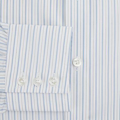 Sky Blue Combination Stripe Mayfair Shirt Image 3