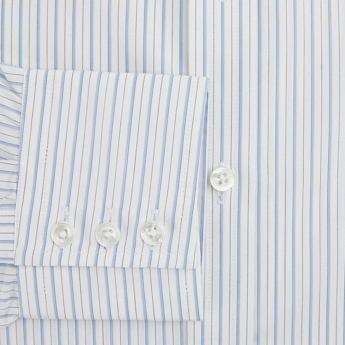 Sky Blue Combination Stripe Mayfair Shirt Image 3
