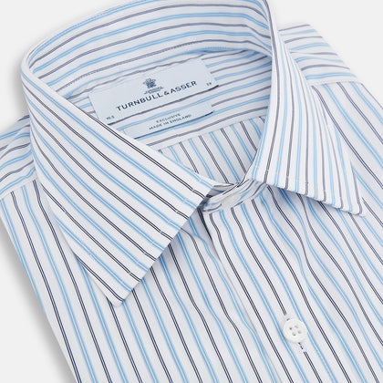 Blue Multi Halo Stripe Mayfair Shirt Image 1