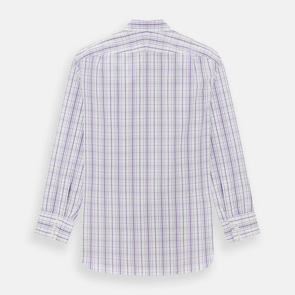 Purple Plaid Check Mayfair Shirt Image 2