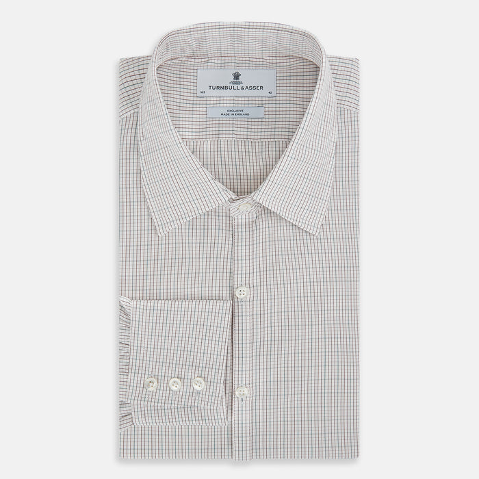 BURGUNDY AND GREEN DOUBLE GRID CHECK WESTMINSTER SHIRT Image 4