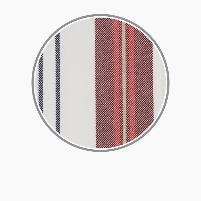 Red, Blue & White Stripe Cotton Fabric Image 2