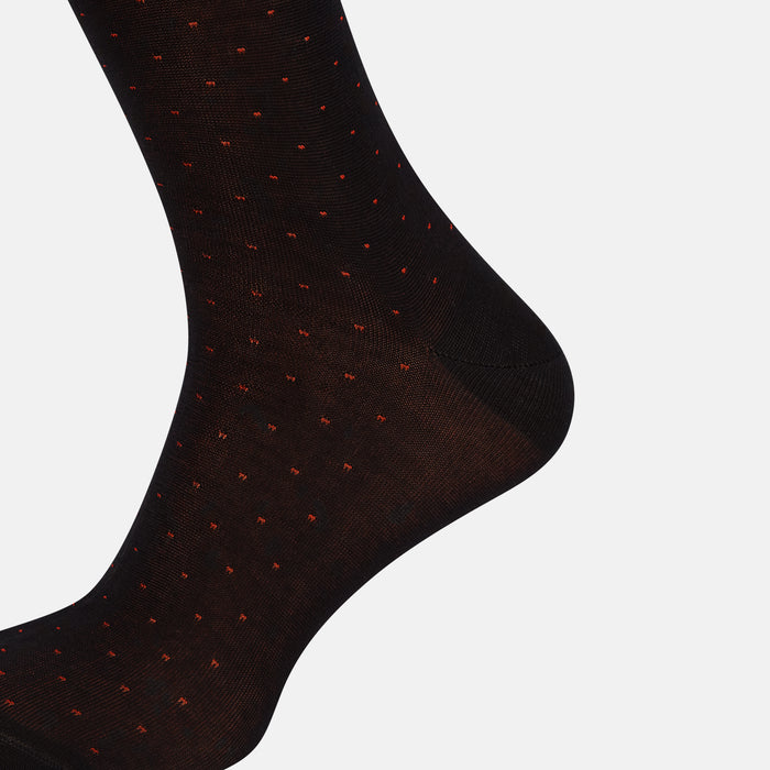 Navy/Red Polka Dot Long Socks Image 3