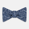View 1 of product The Turnbull & Asser Pale Blue Paisley Silk Bow Tie, an elegant men's accessory, is showcased against a plain white background.